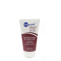 Fußpunkt Fußcreme mit Lipiden, 10% Urea Intensivpflege bei sensibler und trockener Haut, 150 ml