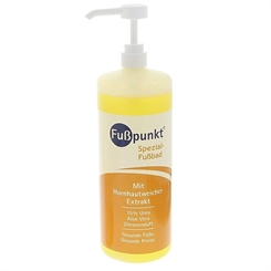 Fußpunkt Spezial Fußbad mit Hornhautweicher Extrakt Urea 15% und Aloe Vera, 1000 ml mit Spender