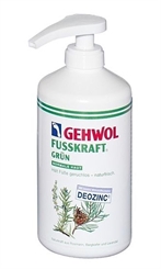 GEHWOL Fusskraft Grün, Normale Haut, Fussdeo Creme, Fußcreme 500 ml mit Spender