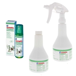 GEHWOL Kräuterlotion, Fussdeo mit Urea Fussdeospray, kühlend, Fusskraft, 