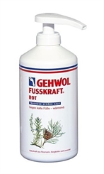 GEHWOL Fusskraft Rot, trockene Haut, Fußcreme, wärmend 500 ml mit Spender