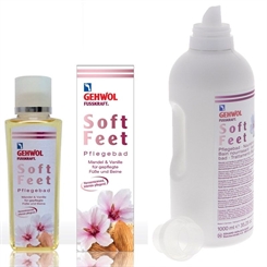 GEHWOL Fusskraft Soft Feet Pflegebad, Fußbad mit Mandelöl, Vanilie 