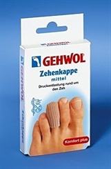 GEHWOL Zehenkappe mittel, Gel Druckschutz für Schneiderballen 