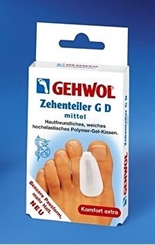 GEHWOL Zehenteiler G D, Gel Zehenspreizer, Zehenkorrektur, Mittel