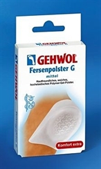 GEHWOL Fersenpolster G, Gel Polster Druckschutz für Ferse, Fersensporn Mittel