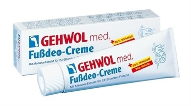 GEHWOL med. Fußdeo Creme, 24h, Fußcreme mit Manukaextrakt, Fußpilzschutz, 