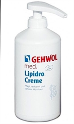 GEHWOL med. Lipidro Creme, Fusscreme mit Urea, bei Hornhaut, trockener Haut, 500 ml mit Spender