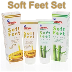 GEHWOL Set, Fusskraft Soft Feet Fußcreme + Peeling Sparpack 