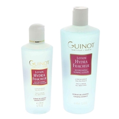 Guinot Lotion Hydra Fraîcheur, Gesichtswasser Reinigungslotion mit Aloe Vera, 400ml 