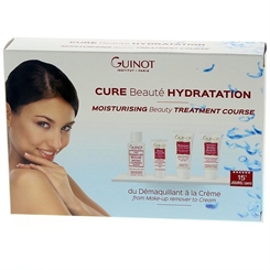 GUINOT Coffret Cure Beaute Hydratation, 15 Tage-Pflege-Set, für dehydrierte, unreine und trockene Haut, Make-up Reinigung 