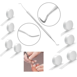 Excavator + 8x Mix Tamponade Kosmetex Wattehaken zum Einlegen Doppelspatel Eckenheber 16.5cm 