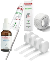 Kosmetex Nagelfalz Set für eingewachsene Nägel, PediBaehr Produkte zum tamponieren vom Zehen-Nagel 