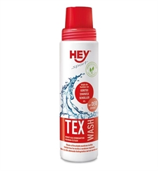 HEY sport TEX WASH Waschmittel für Sportkleidung Membran-Textilien und Funktionskleidung wie GORETEX, SYMPATEX ... 250 ml