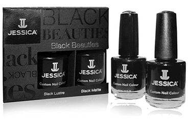 JESSICA Black Beauties, schwarz, glänzend und matt, 2x 14,8 ml 