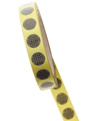 Klebeband Blume des Lebens, Aufkleber, Wetterfest, Schwarz auf Gold, 66 meter 19 mm