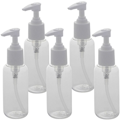 Leere Kosmetik Gelspender Kosmetex 100ml Pumpflasche für Gele, Lotionen, Flüssigkeiten 5x 100ml