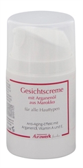 Aurawerk 24 Std Gesichtscreme 50ml mit Arganöl aus Marokko, für alle Hauttypen, Argan-Öl, Airless-Spender 50 ml