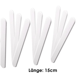 Kosmetik-Spatel weiß Kosmetex, zum Auftragen und Entnehmen von Cremes aus Dosen, Plastikspatel 15cm 10 Stück