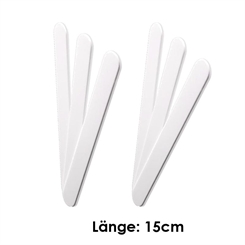 Kosmetik-Spatel weiß Kosmetex, zum Auftragen und Entnehmen von Cremes aus Dosen, Cremespatel 15cm 6 Stück