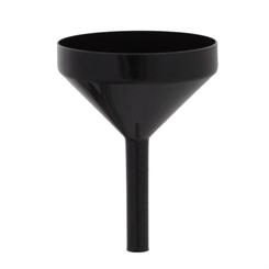 Mini Metall Parfümtrichter Kosmetex, kleiner schwarzer Trichter 3 cm zum Umfüllen 
