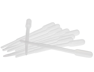 Kosmetex 20x Einweg-Pipetten, Pasteurpipetten, 2,4ml Pipette für Laborbereich, Küche, Seidenmalerei, Basteln 20 Stück