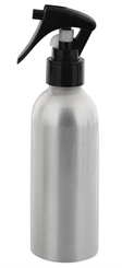 Alu Sprühflasche 200 ml mit Trigger, Aluminium Flasche Kosmetex mit Sprühkopf Zerstäuber, leer 
