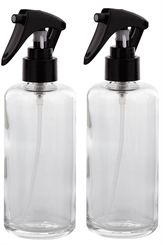 Glas Sprüh-Flasche 200 ml Kosmetex Klarglas mit Sprühkopf Zerstäuber, leer 