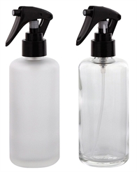 Glas Sprüh-Flasche 200 ml Kosmetex Klar oder Matt mit Sprühkopf Zerstäuber, leer 