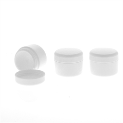 Leere Dose, Kosmetikdose weiß, 5ml Kunststoffdose, Cremedose, Kosmetex 6× 5 ml