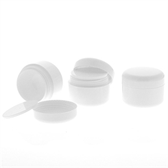 Leere Dose, Kosmetikdose weiß, 15ml Kunststoffdose, Cremedose, Kosmetex 3 x 15 ml
