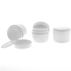 Leere Dose, Kosmetikdose weiß, 30ml Kunststoffdose, Cremedose, Kosmetex 6× 30 ml