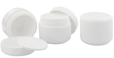 Leere Dose, Kosmetikdose weiß, 50ml Kunststoffdose, Cremedose, Kosmetex 6× 50ml