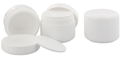Leere Dose, Kosmetikdose weiß, 100ml Kunststoffdose, Cremedose, Kosmetex 3 x 100 ml