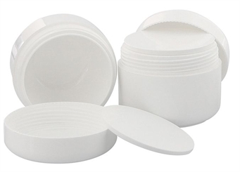 Leere Dose, Kosmetikdose weiß, 100ml Kunststoffdose, Cremedose, Kosmetex 6× 100 ml