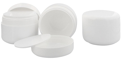 Leere Dose, Kosmetikdose weiß, 250ml Kunststoffdose, Cremedose, Kosmetex 3 x 250ml