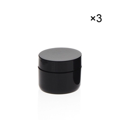 Schwarze Creme-Dosen für Pflege, doppelwandige leere Creme-Tiegel 3× 10 ml