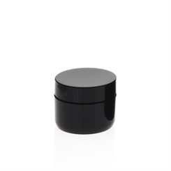 Creme-Dose für Pflege, doppelwandiger leerer Creme-Tiegel, schwarz, 10 ml 10 ml