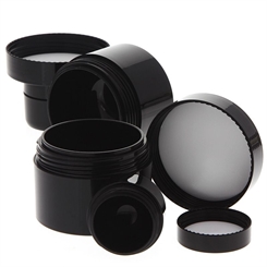 Creme-Dose für Pflege, doppelwandiger leerer Creme-Tiegel, schwarz, 50 ml 50 ml