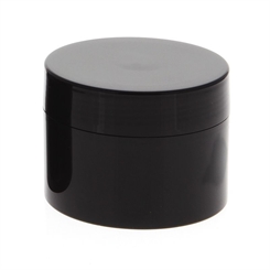 Schwarze 100ml Creme-Dose für Pflege, doppelwandiger leerer Creme-Tiegel, Black, 100 ml
