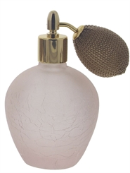 Parfümflakon Zerstäuber, Glas 120ml Flakon Kosmetex, kugelförmig mit Ballpumpe, leer rund