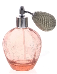Parfümflakon Zerstäuber, Glas 120ml Flakon Kosmetex, kugelförmig mit Ballpumpe 