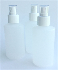 3 luzente Kunstoff-Flaschen mit Sprühkopf Sprühflaschen leer, rund, halbtransparent, 150 ml 3× 150 ml