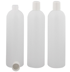 Leere Flasche, Kunststoff, m. Spritzeinsatz, 500 ml Kosmetex BOSTON, Plastik, halbtransparent 