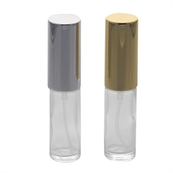 2 Mini Parfüm-Zerstäuber, leer, je 5ml Kosmetex Glas-Flakon für Parfum, Colognes 2er Set