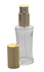 Parfümflakon Zerstäuber, Glas 10ml Flakon für Parfum, Gesichtswasser, leer mit Zerstäuber Gold