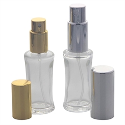Parfümflakon Zerstäuber, Glas 10ml Flakon für Parfum, Gesichtswasser, leer mit Zerstäuber 2er Set