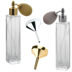 Kosmetex Glas-Flakon 40 Ml Mit Ballpumpe, Kristallschliff-Design - Für Parfüm Oder Raumduft, Silber