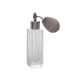 Glas-Flakon Kosmetex Gerade Linie, 30ml für Colognes, leer, Parfüm-Zerstäuber mit Trichter u. 