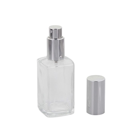 Parfümflakon Glas mit Zerstäuber, 50ml Kosmetex Flakon für Parfum Colognes, leer 