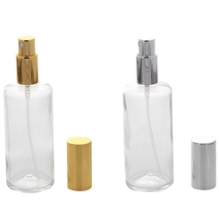 Kosmetex Parfümflakon Glas mit Zerstäuber, 100ml Flakon für Parfum Colognes, leer 